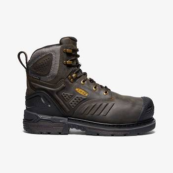 KEEN CSA Philadelphia 6" Internal MET Waterproof - Tmavo Hnede Pracovne Cizmy Panske, KEEN247